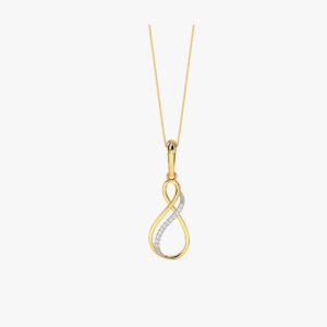 Twin Infinity Pendant Diamond Jewellery