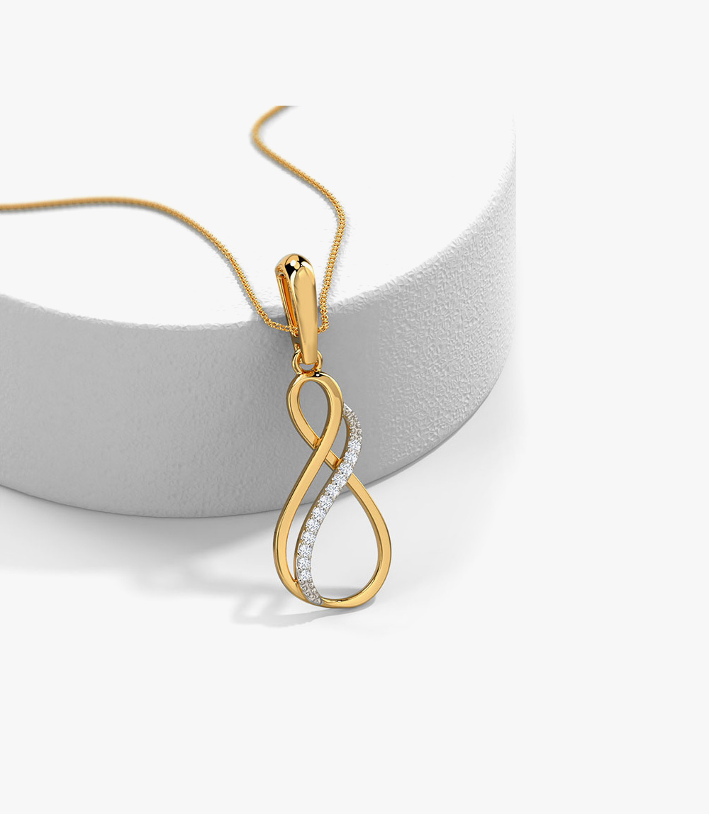 Twin Infinity Pendant Diamond Jewellery - Image 2