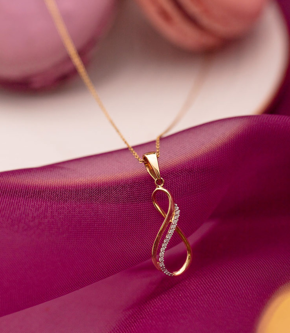 Twin Infinity Pendant Diamond Jewellery - Image 3