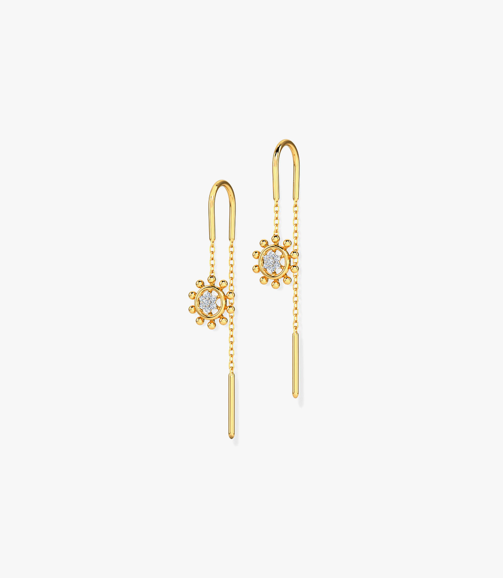 Glitz Glory Diamond Earrings Yellow Gold 14kt - Image 2