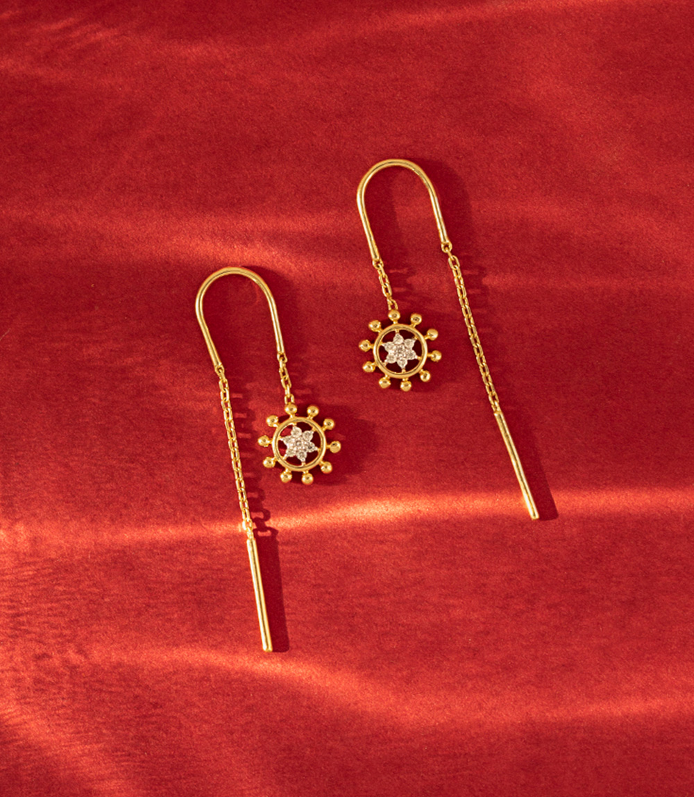 Glitz Glory Diamond Earrings Yellow Gold 14kt - Image 5